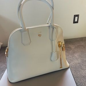 Tom Ford Brand New in white leather and gold accents w/ box & dust-bag